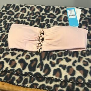 Beach bunny Large bandeau bikini top NWT blush pink
